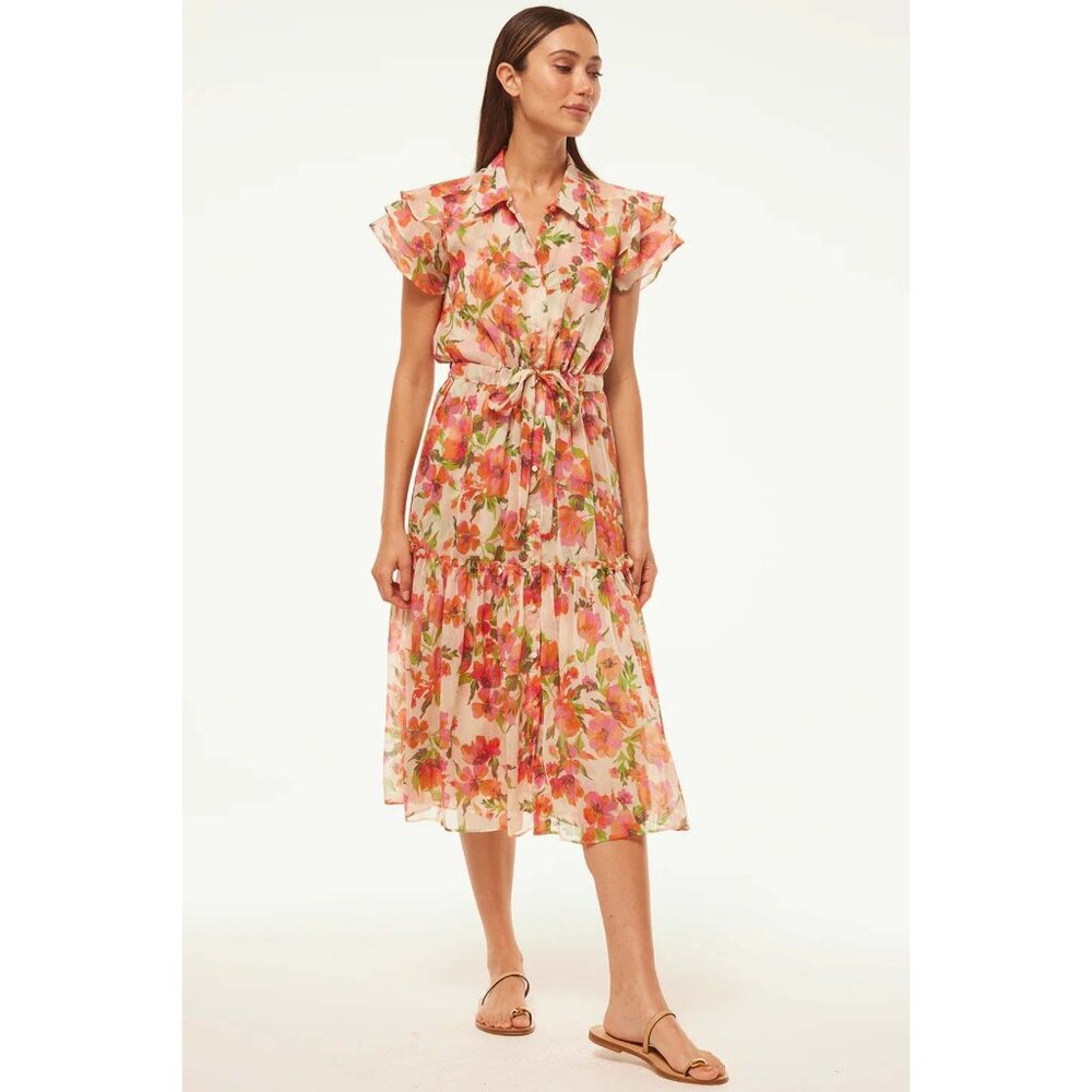 NWT Misa Los Angeles Floral Viola Dress | Palmarei Blooms | Chiffon | Size Small - Picture 2 of 7